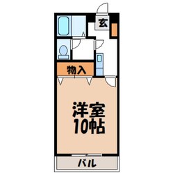 宇都宮駅 バス9分  峰小前下車：停歩8分 3階の物件間取画像